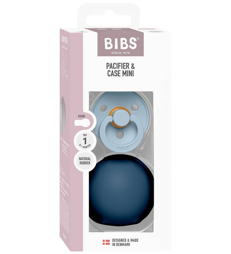BIBS Colour Schnuller/Schnullerbox - Gr. 1 - Rund - Baby Blue/St - BIBS - 0-6 mt - Schnuller BIBS Colour Schnuller/Schnullerbox - Gr. 1 - Rund - Baby Blue/St - BIBS - 0-6 mt - Schnuller von BIBS