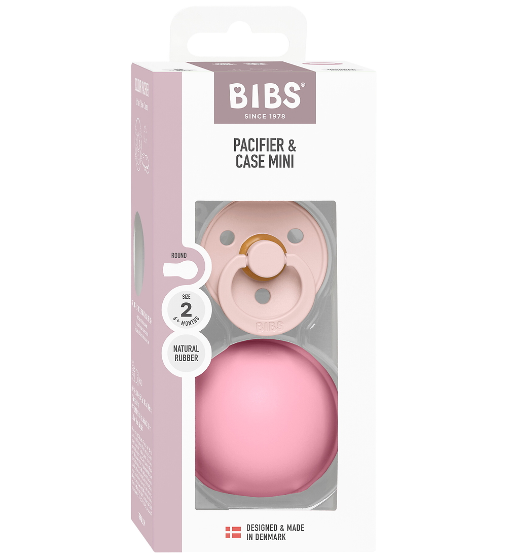 BIBS Colour Schnuller/Schnullerbox - Gr. 2 - Rund - Petal/Baby P - BIBS - 6-18 mt - Schnuller von BIBS