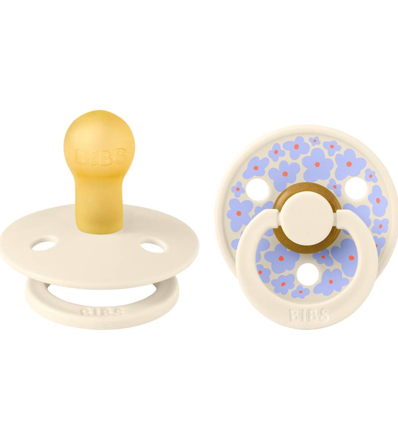 BIBS Colour Schnuller - 2er-Pack - Gr. 1 - Rund - Ivory m. Blume - BIBS - 0-6 mt - Schnuller BIBS Colour Schnuller - 2er-Pack - Gr. 1 - Rund - Ivory m. Blume - BIBS - 0-6 mt - Schnuller von BIBS