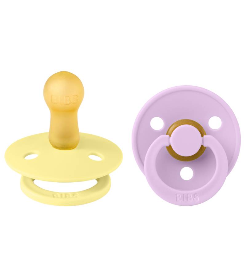 BIBS Colour Schnuller - 2er-Pack - Gr. 2 - Rund - Sunshine/Viole - BIBS - 6-18 mt - Schnuller BIBS Colour Schnuller - 2er-Pack - Gr. 2 - Rund - Sunshine/Viole - BIBS - 6-18 mt - Schnuller von BIBS