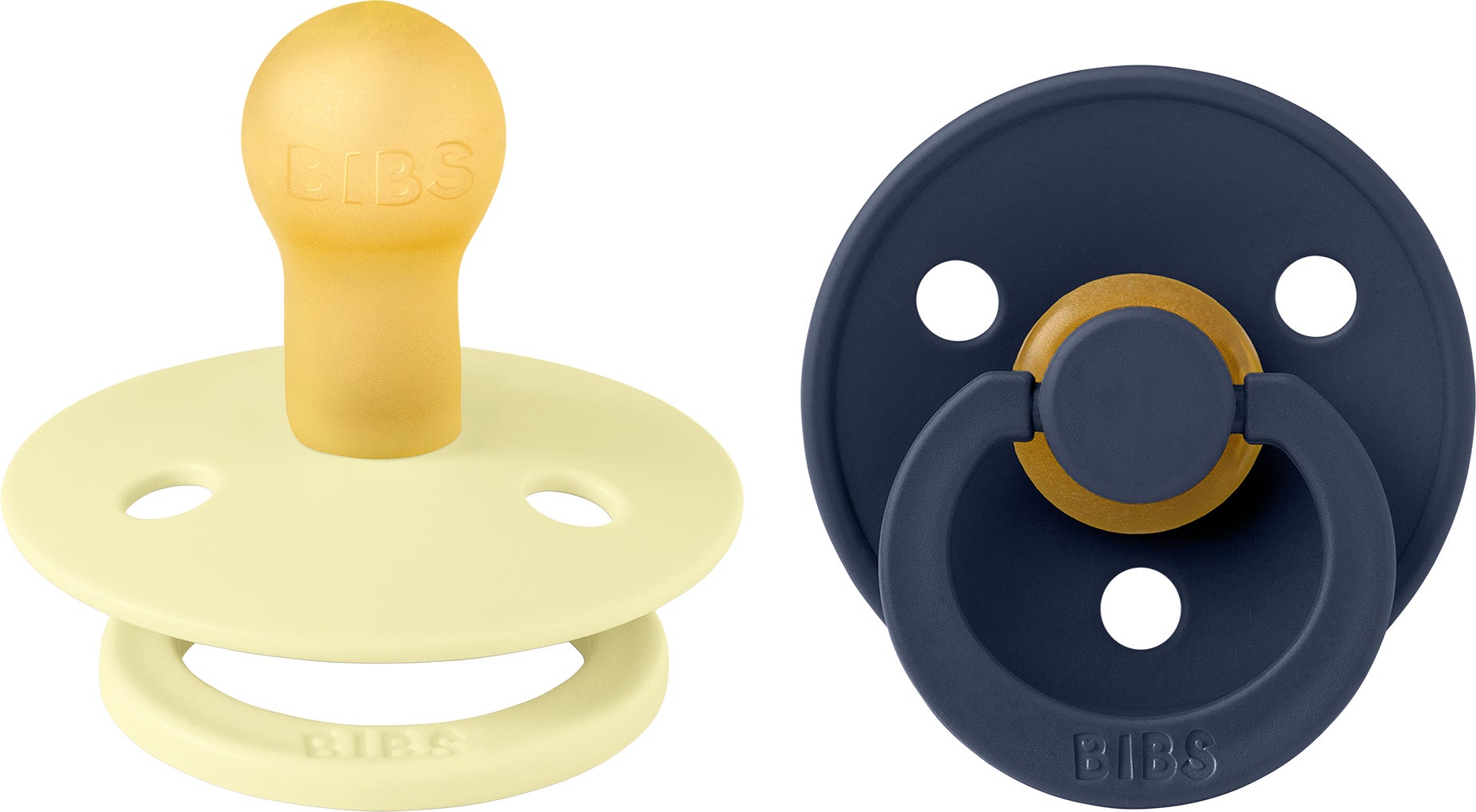 BIBS Colour Schnuller 2er-Pack Größe 1, Luna/Deep Space von BIBS