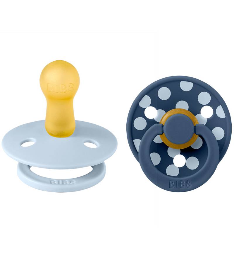 BIBS Colour Schnuller - Gr. 1 - Rund - 2er-Pack - Baby Blue/Stee - BIBS - 0-6 mt - Schnuller BIBS Colour Schnuller - Gr. 1 - Rund - 2er-Pack - Baby Blue/Stee - BIBS - 0-6 mt - Schnuller von BIBS