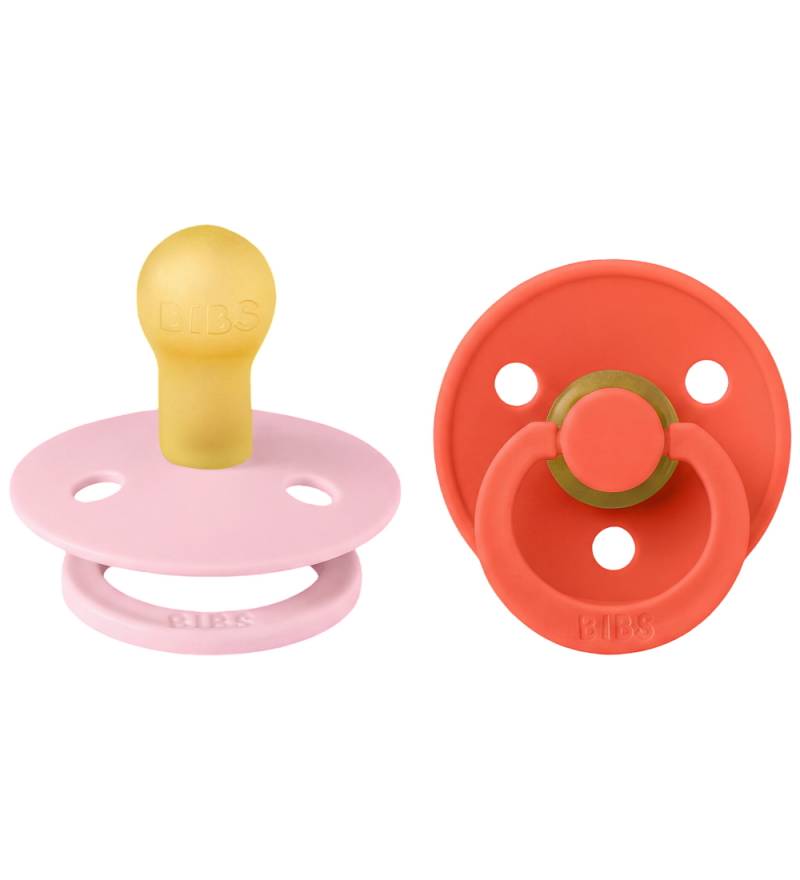 BIBS Colour Schnuller - Gr. 1 - Rund - 2er-Pack - Baby Pink/Tang - BIBS - 0-6 mt - Schnuller BIBS Colour Schnuller - Gr. 1 - Rund - 2er-Pack - Baby Pink/Tang - BIBS - 0-6 mt - Schnuller von BIBS