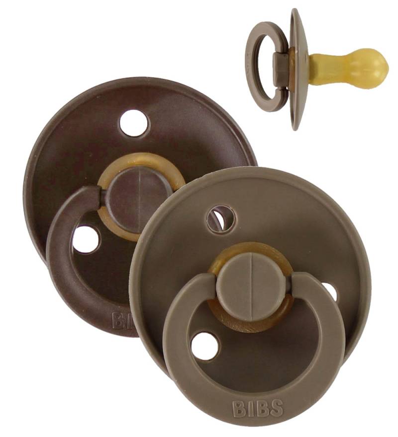 BIBS Colour Schnuller - Gr. 2 - 2er-Pack - Rund - Mocha/Dark Oak - BIBS - 6-18 mt - Schnuller BIBS Colour Schnuller - Gr. 2 - 2er-Pack - Rund - Mocha/Dark Oak - BIBS - 6-18 mt - Schnuller von BIBS