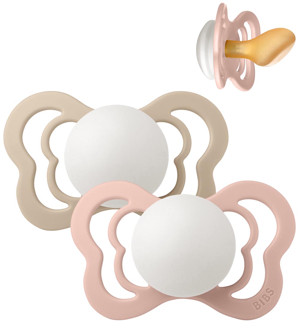 BIBS Couture Leuchtende Schnuller - Gr. 2 - 2er-Pack - Anatomisc - BIBS - One Size - Schnuller von BIBS