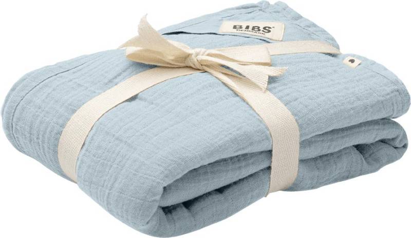 BIBS Cuddle Swaddle Musselintuch, Baby Blue von BIBS