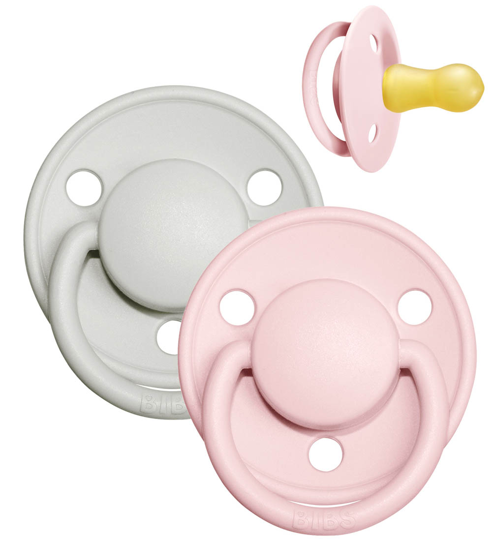 BIBS De Lux Schnuller - 2er-Pack - Gr. 2 - Rund - Haze/Blossom - BIBS - 6+ mt - Schnuller von BIBS