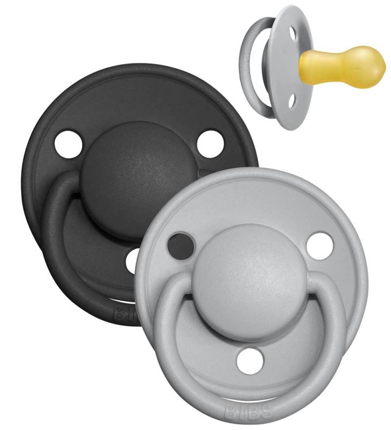 BIBS De Lux Schnuller - Gr. 2 - 2er-Pack - Rund - Cloud/Black - BIBS - 6-18 mt - Schnuller BIBS De Lux Schnuller - Gr. 2 - 2er-Pack - Rund - Cloud/Black - BIBS - 6-18 mt - Schnuller von BIBS