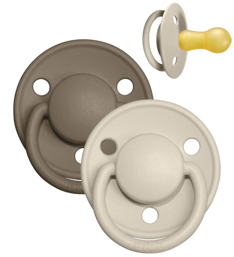BIBS De Lux Schnuller - Gr. 2 - 2er-Pack - Rund - Vanilla/Dark O - BIBS - 6-18 mt - Schnuller BIBS De Lux Schnuller - Gr. 2 - 2er-Pack - Rund - Vanilla/Dark O - BIBS - 6-18 mt - Schnuller von BIBS