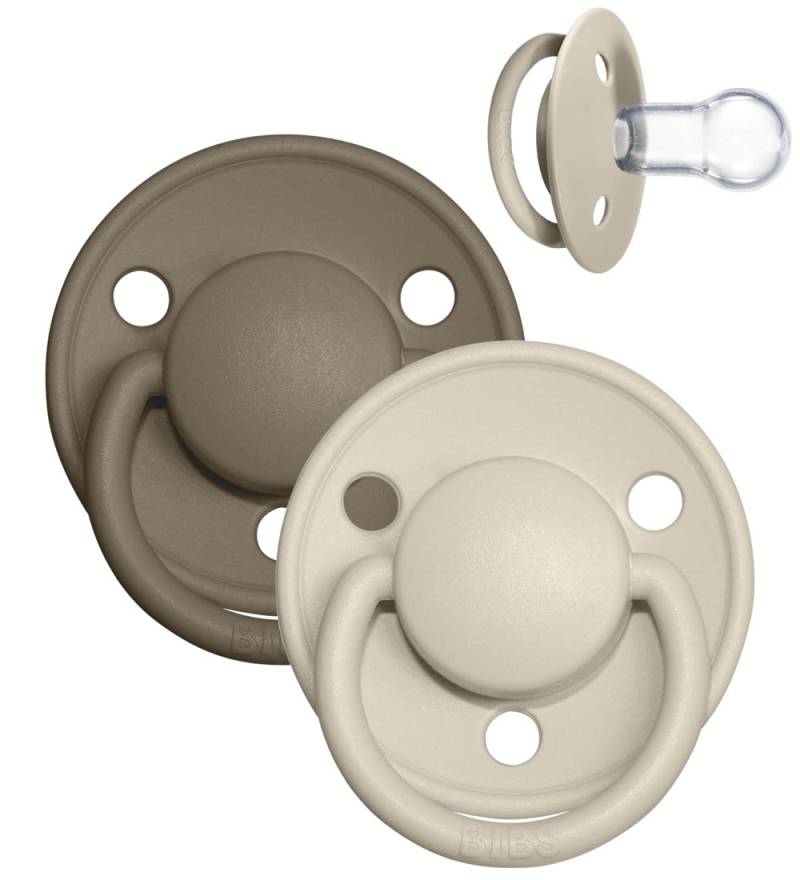 BIBS De Lux Schnuller - Onesize - 2er-Pack - Rund - Vanilla/Dark - BIBS - 0-3 Jahre - Schnuller BIBS De Lux Schnuller - Onesize - 2er-Pack - Rund - Vanilla/Dark - BIBS - 0-3 Jahre - Schnuller von BIBS