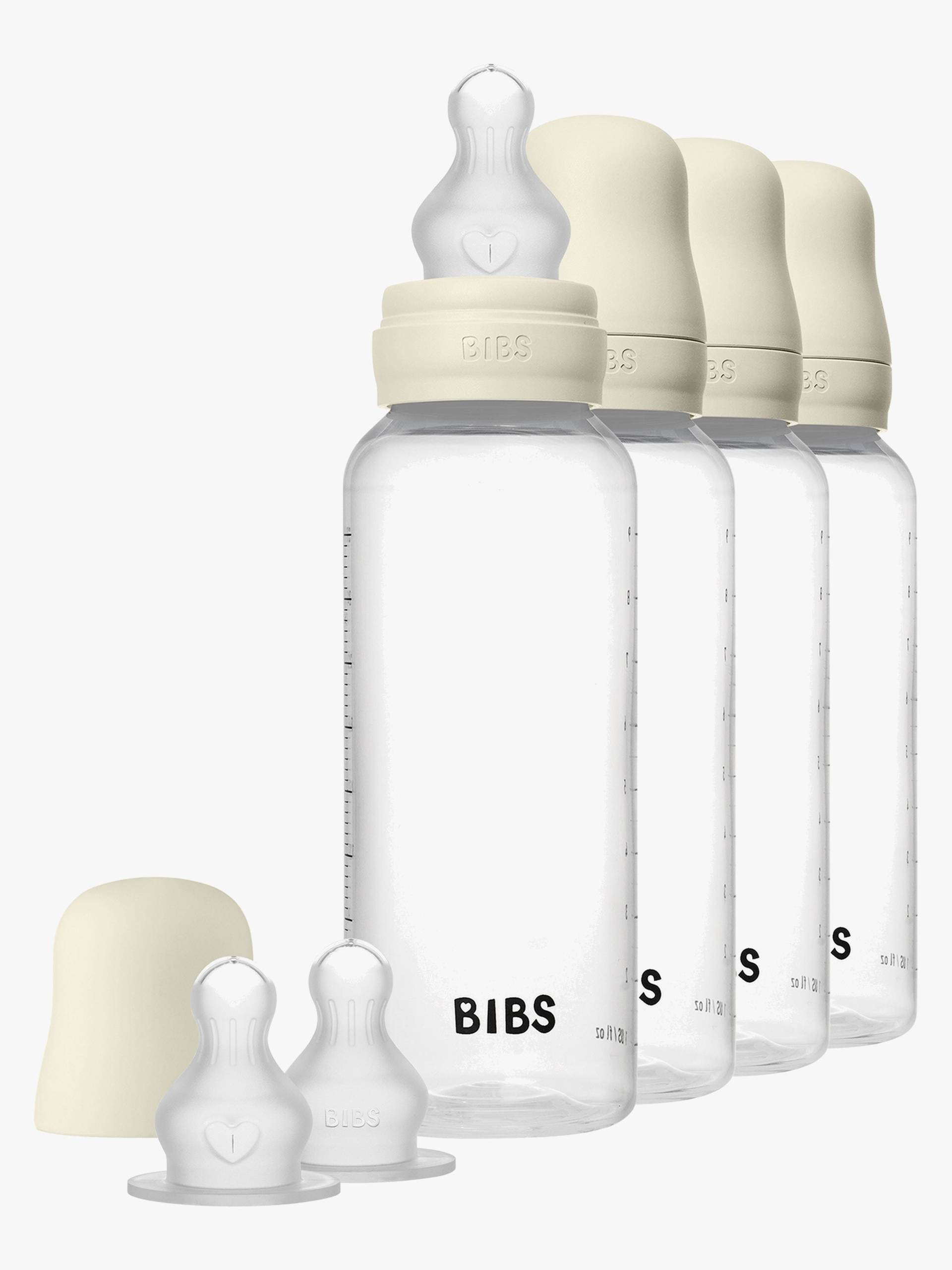 BIBS Fläschchen Silicone 4er-Pack 270 ml, Ivory von BIBS
