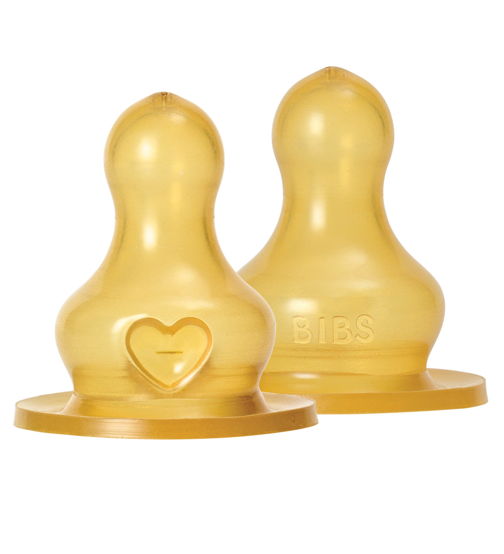 BIBS Flaschensauger - 2er-Pack - Medium Flow - Naturgummi - BIBS - One Size - Flaschensauger von BIBS