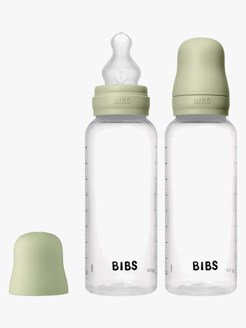 BIBS Medium Flow Fläschchen Silikon 2er-Pack 270 ml, Sage von BIBS