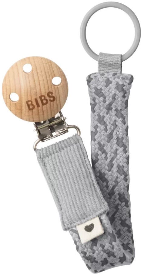BIBS Schnullerhalter Pacifier Braid, Cloud/Iron BIBS Schnullerhalter Pacifier Braid, Cloud/Iron von BIBS