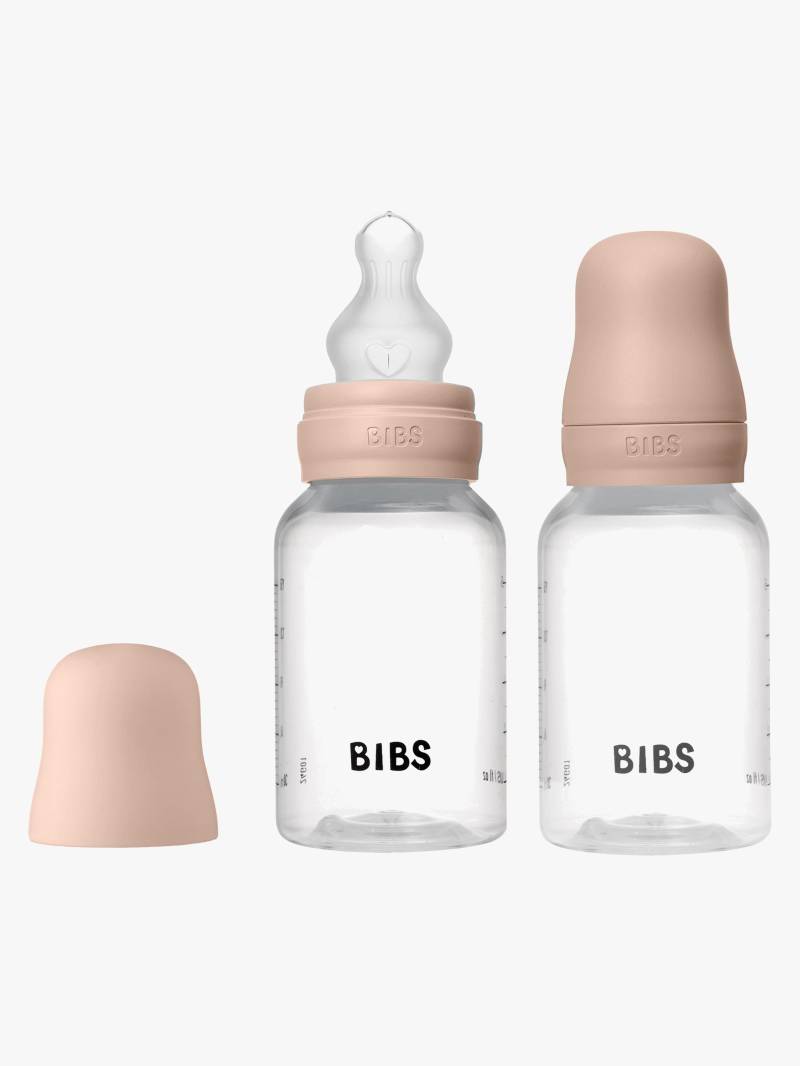 BIBS Slow Flow Fläschchen Silikon 2er-Pack 150 ml, Blush von BIBS