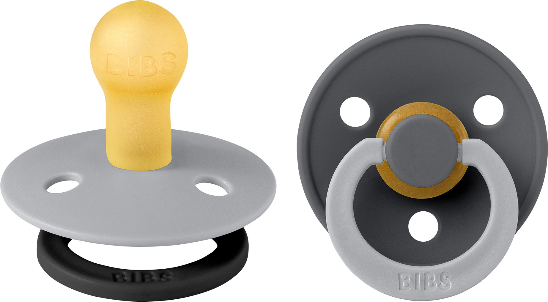 BIBS Studio Colour Fusion Schnuller 2er-Pack Größe 1, Cloud Iron mix BIBS Studio Colour Fusion Schnuller 2er-Pack Größe 1, Cloud Iron mix von BIBS