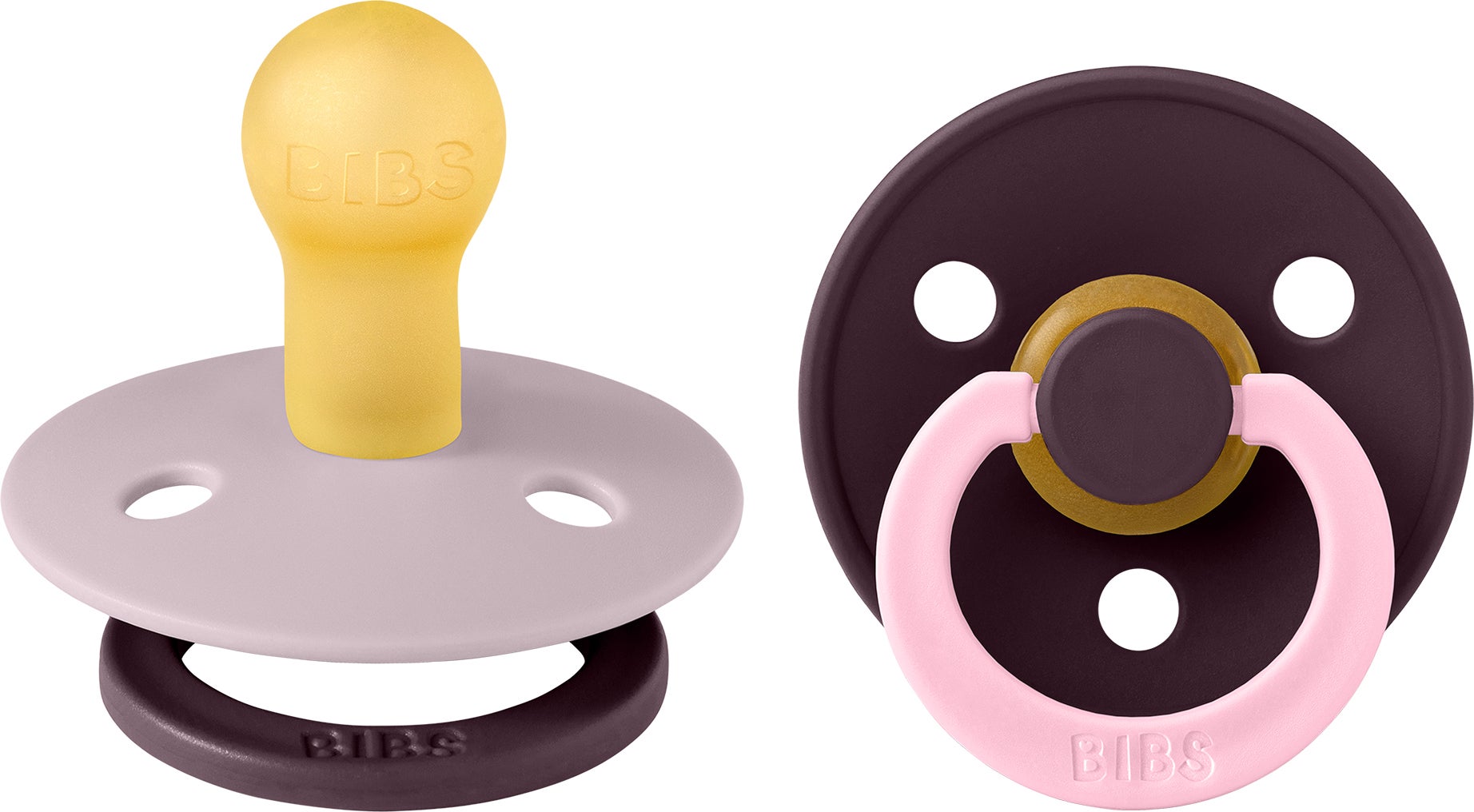 BIBS Studio Colour Fusion Schnuller 2er-Pack Größe 1, Dusky Lilac Plum mix BIBS Studio Colour Fusion Schnuller 2er-Pack Größe 1, Dusky Lilac Plum mix von BIBS
