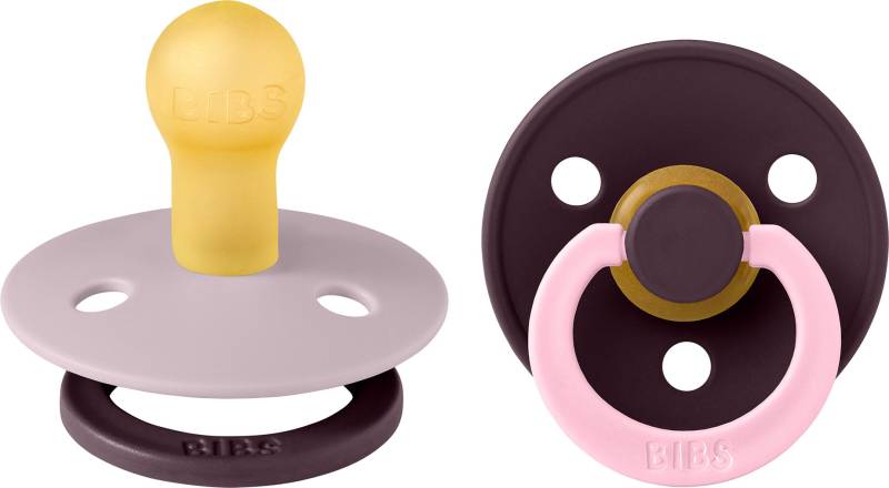 BIBS Studio Colour Fusion Schnuller 2er-Pack Größe 1, Dusky Lilac Plum mix von BIBS