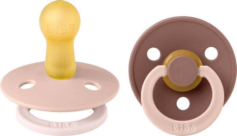 BIBS Studio Colour Fusion Schnuller 2er-Pack Größe 2, Blush Woodchuck mix von BIBS