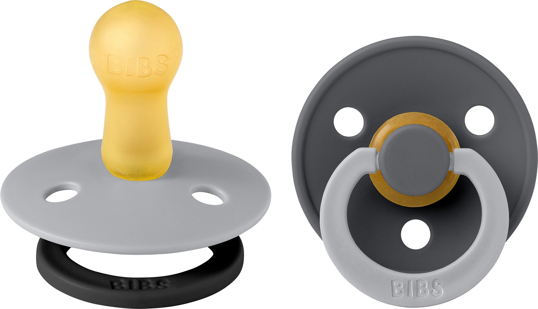 BIBS Studio Colour Fusion Schnuller 2er-Pack Größe 2, Cloud Iron mix BIBS Studio Colour Fusion Schnuller 2er-Pack Größe 2, Cloud Iron mix von BIBS