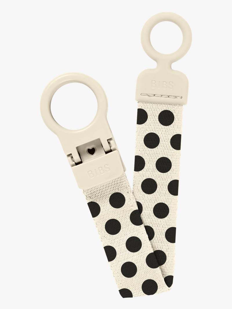 BIBS Studio Loop Schnullerkette Polka, Ivory/Black von BIBS