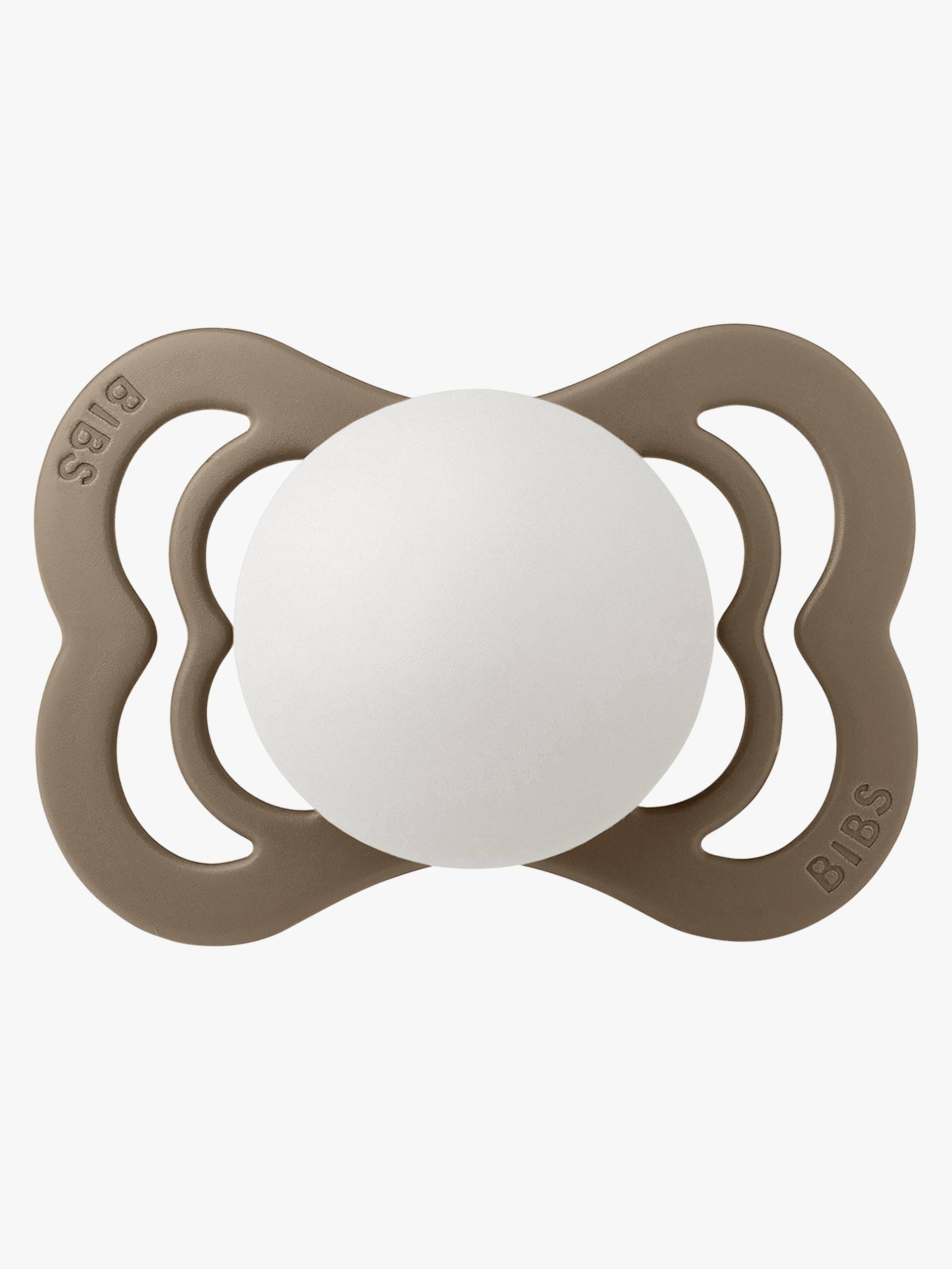 BIBS Supreme Schnuller Silikon Gr. 1, Dark Oak Glow von BIBS