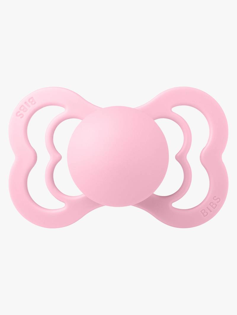 BIBS Supreme Schnuller Silikon Gr. 2, Baby Pink von BIBS