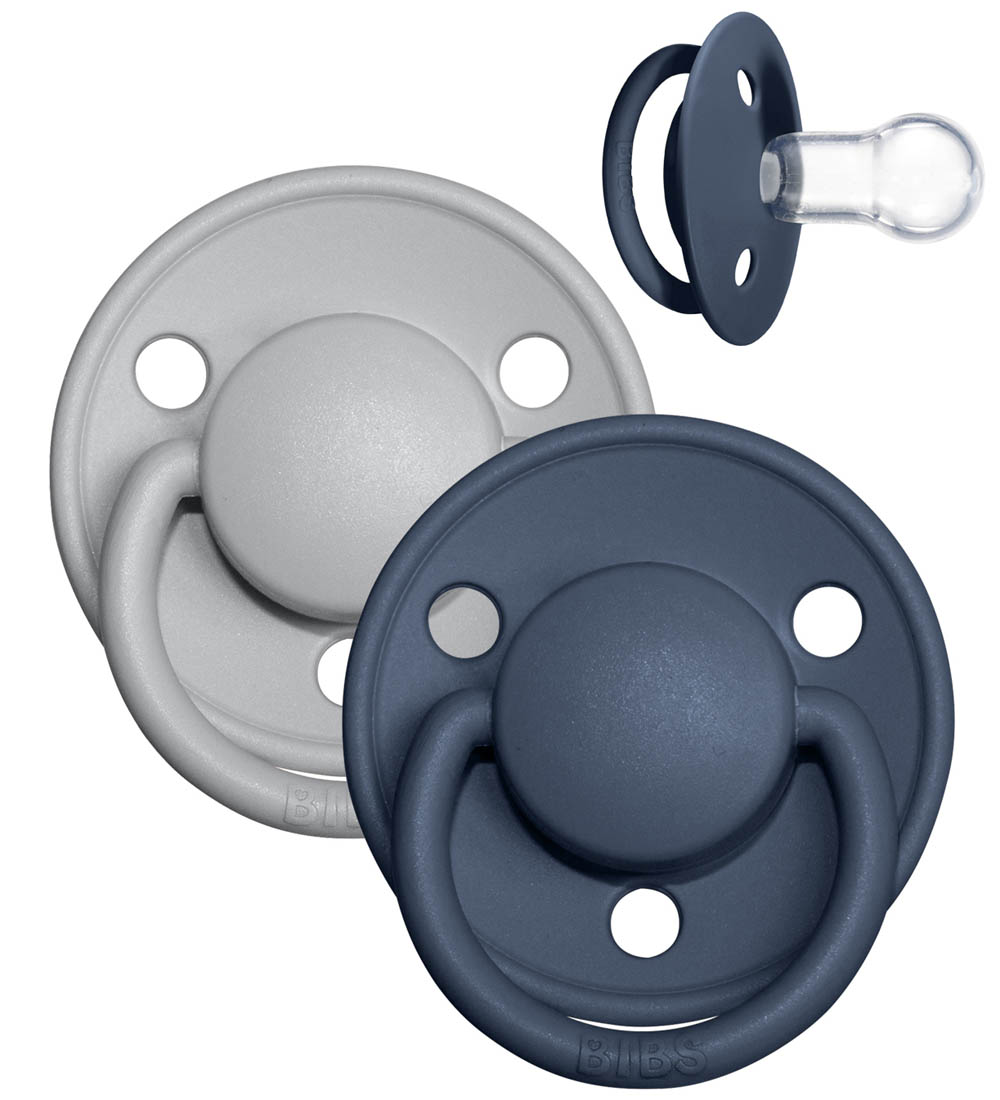 BIBS The Lux Schnuller - 2er-Pack - Rund - Cloud/Steel Blue - BIBS - 0-3 Jahre - Schnuller von BIBS