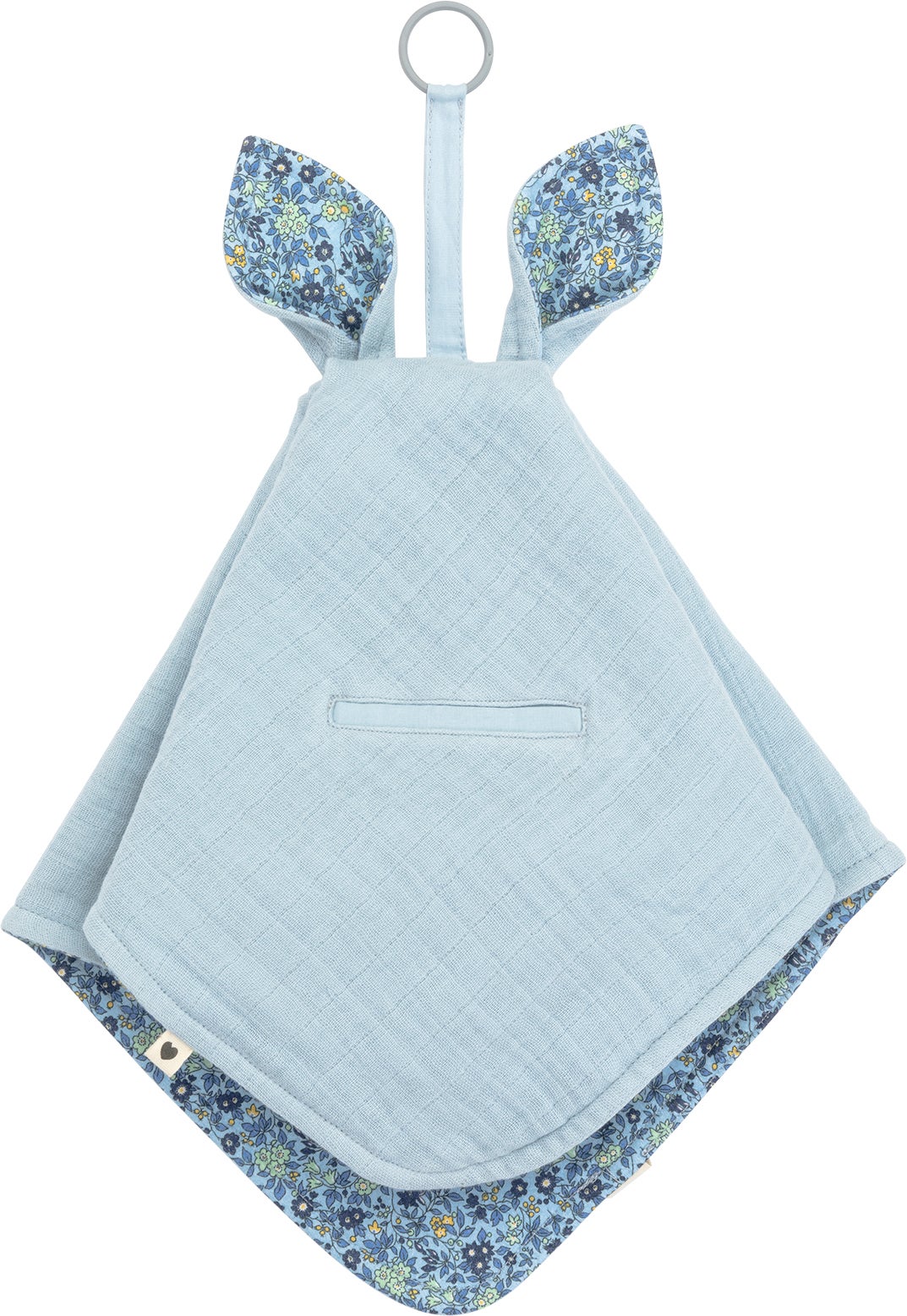 BIBS x Liberty Kangaroo Schmusetuch, Chamomile Lawn Baby Blue von BIBS