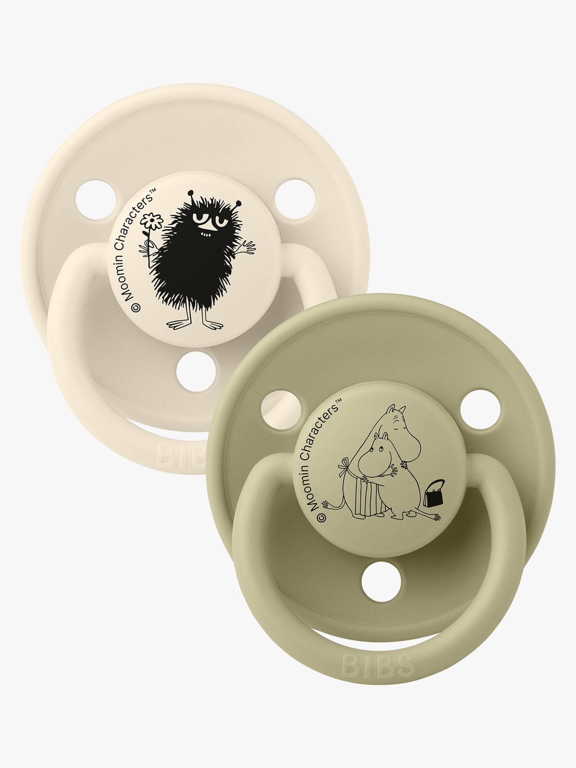 BIBS x Moomin De Lux Schnuller Stinky 2er-Pack Silikon One Size, Ivory/Khaki BIBS x Moomin De Lux Schnuller Stinky 2er-Pack Silikon One Size, Ivory/Khaki von BIBS