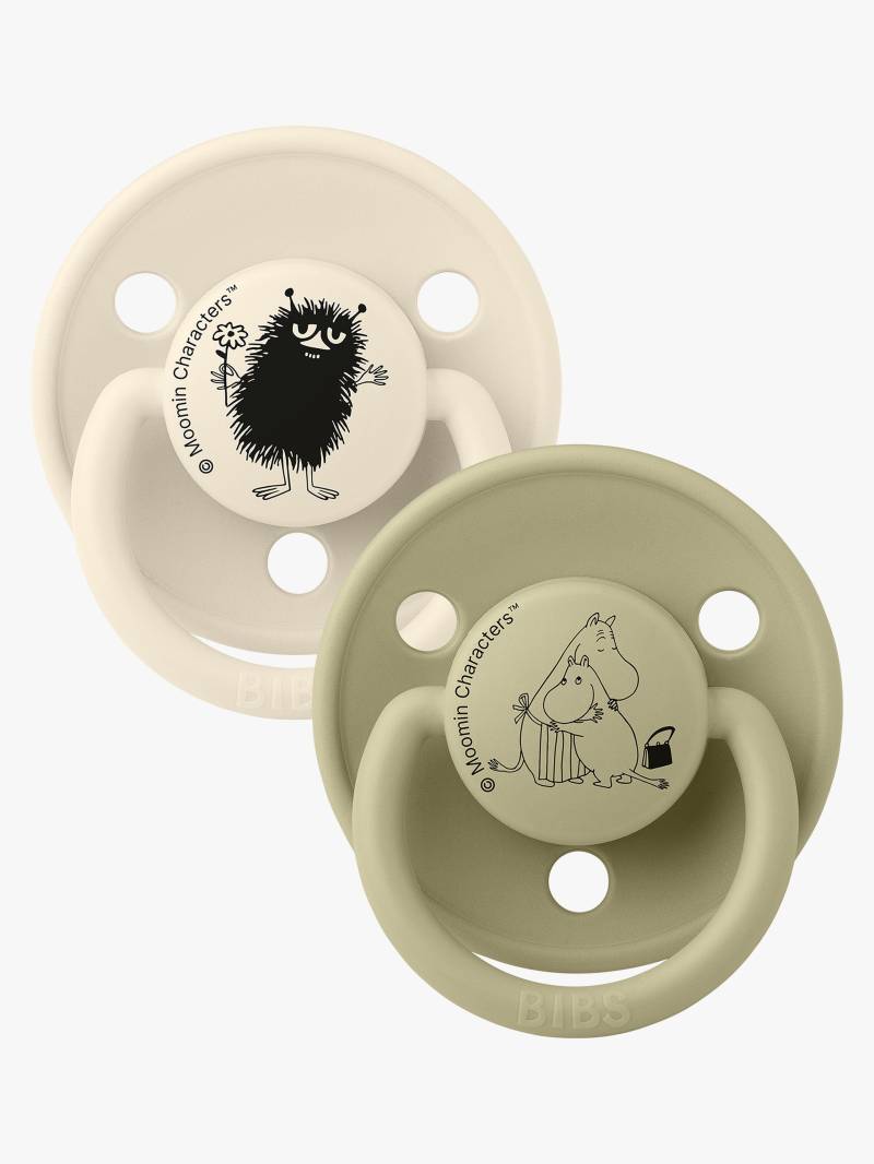 BIBS x Moomin De Lux Schnuller Stinky 2er-Pack Silikon One Size, Ivory/Khaki BIBS x Moomin De Lux Schnuller Stinky 2er-Pack Silikon One Size, Ivory/Khaki von BIBS