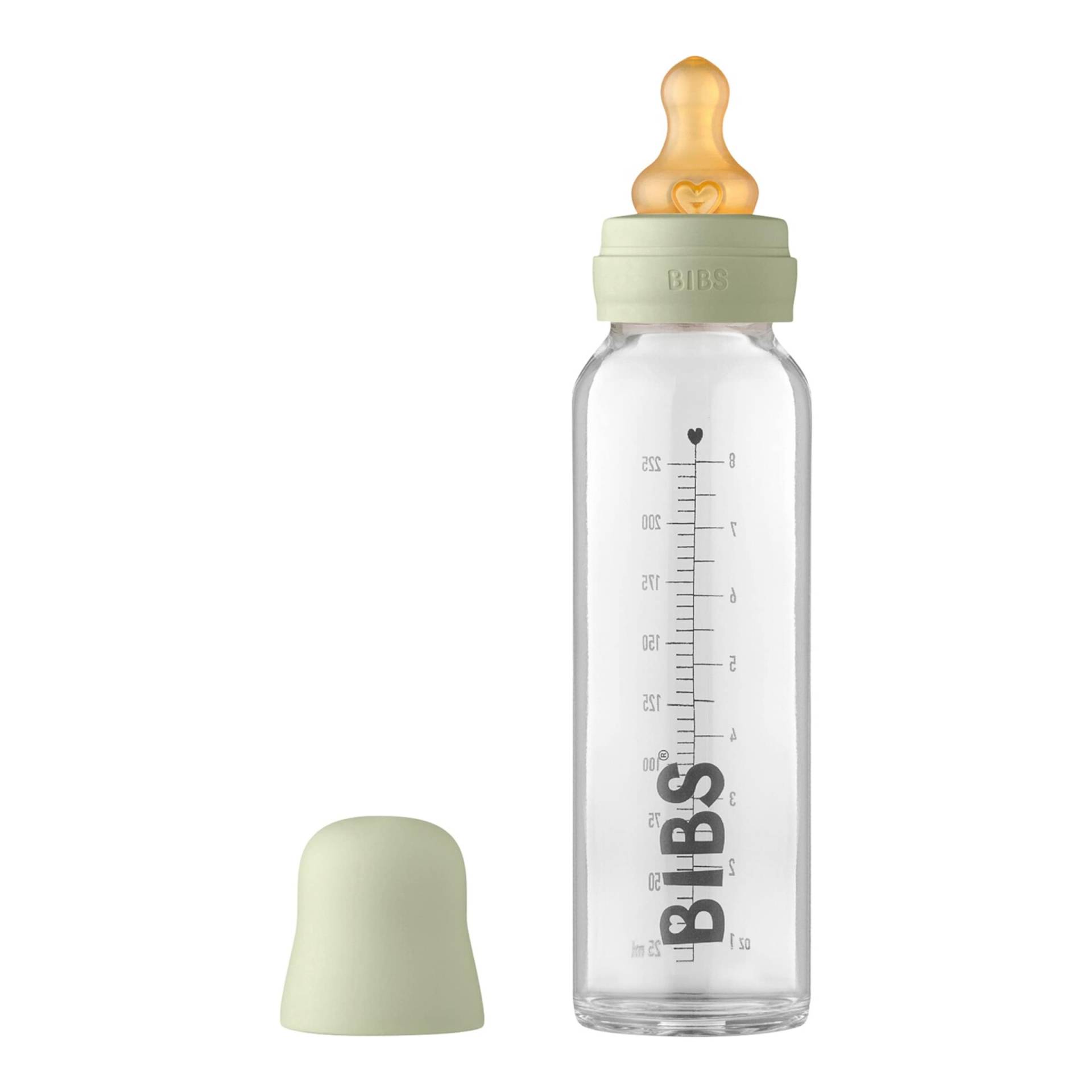 Bibs Babyflasche aus Glas, 225 ml, 3M+ von BIBS