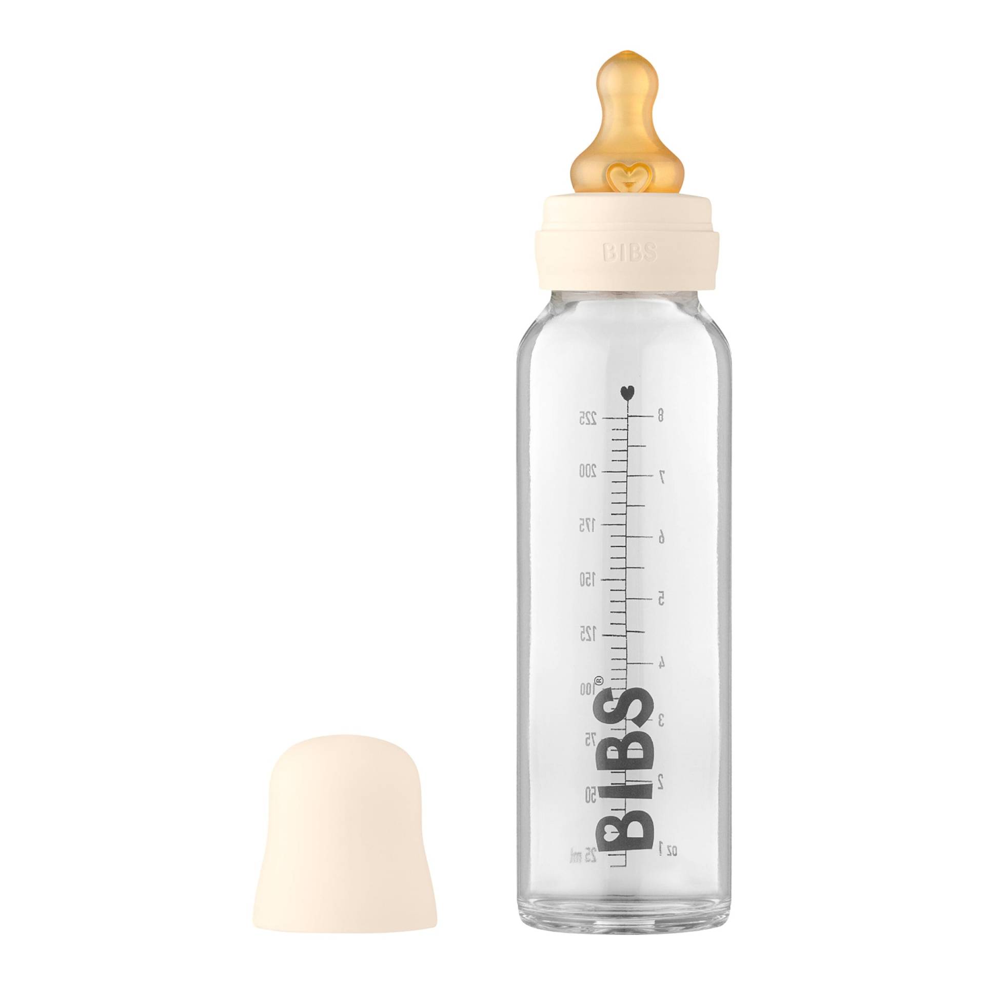 Bibs Babyflasche aus Glas, 225 ml, 3M+ von BIBS