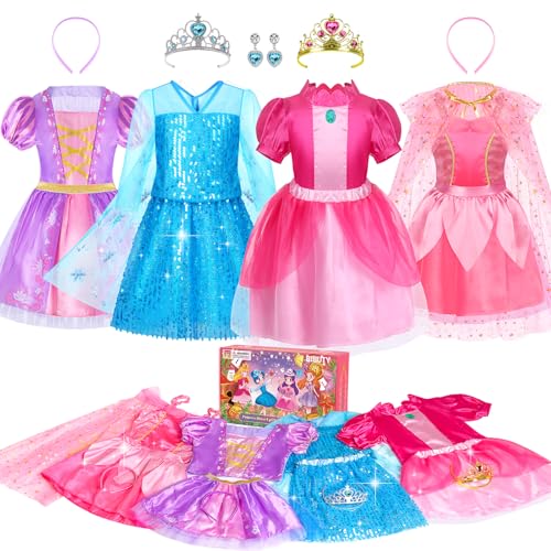 BIBUTY Prinzessinenkleidung für kleine Mädchen, Prinzessinnenkleider für Mädchen, Simulationsset und Prinzessinnenkostüm mit Prinzessinnenumhang, Prinzessinnen-Spielzeug, Geschenke für kleine Mädchen BIBUTY Prinzessinenkleidung für kleine Mädchen, Prinzessinnenkleider für Mädchen, Simulationsset und Prinzessinnenkostüm mit Prinzessinnenumhang, Prinzessinnen-Spielzeug, Geschenke für kleine Mädchen von BIBUTY