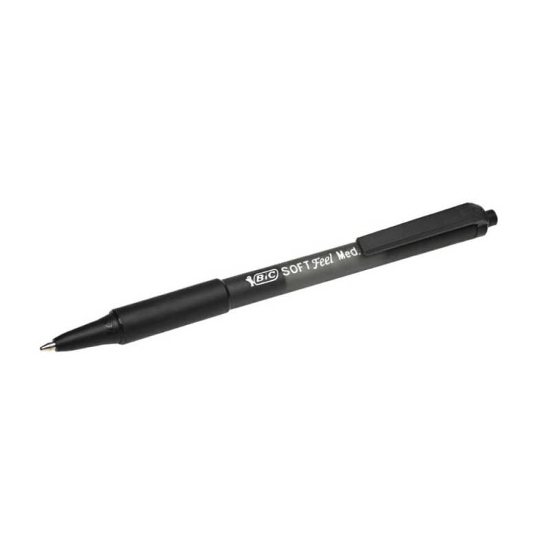 BIC Kugelschreiber Soft Feel Click Grip, Sets Einzeln, Farbe schwarz von BIC