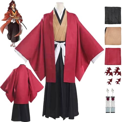 BICOK Tsugikuni Yoriichi Anime Kostüm Unisex Kimono Uniform Kleidung Halloween Karneval 101 von BICOK