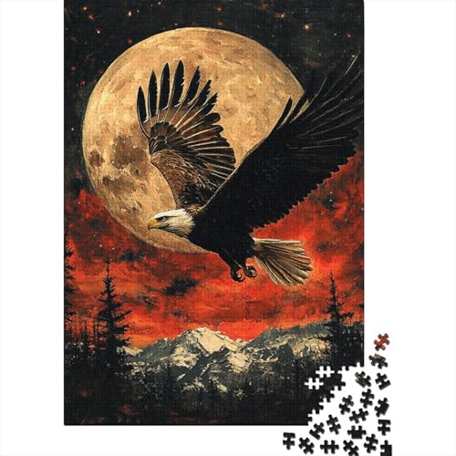 Adler Puzzle 1000-teilige Schwer Puzzle Spielzeug Lernspiel Impossible Herausforderung Spielzeug Für Erwachsene Kinder 1000pcs (75x50cm) von BIDLEAHDV