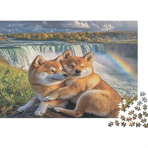 Akita Hund 1000 Teile, Impossible Puzzle,Geschicklichkeitsspiel Für Die Ganze Familie, Erwachsenenpuzzle Ab 14 Jahren Puzzel 1000pcs (75x50cm) von BIDLEAHDV
