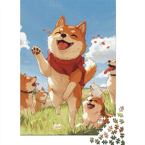 Akita-Hund Puzzle 1000-teilige Schwer Puzzle Spielzeug Lernspiel Impossible Herausforderungsspielzeug Für Erwachsene Und Kinder in Bewährter 1000pcs (75x50cm) von BIDLEAHDV