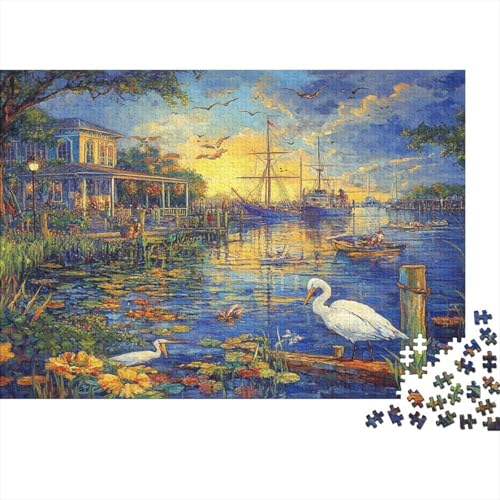 Amsterdamer Kanal Puzzle 1000 Teile Puzzle Für Erwachsene Und Kinder Ab 14 Jahren Puzzel 1000pcs (75x50cm) von BIDLEAHDV