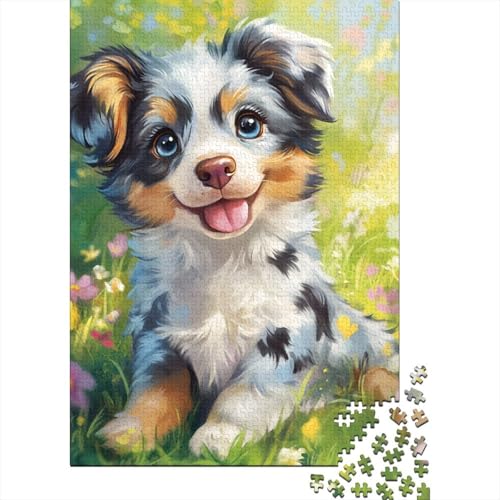 Australian Shepherd Puzzles 1000 Teile Schwer Puzzle Spielzeug Lernspiel Impossible Herausforderung Spielzeug Für Erwachsene Und Kinder in Bewährter 1000pcs (75x50cm) von BIDLEAHDV