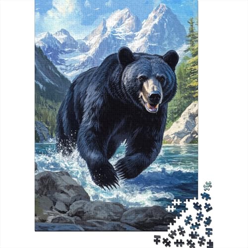Bär Puzzle 1000 Teile Schwer Puzzle Spielzeug Lernspiel Impossible Herausforderungsspielzeug Für Erwachsene Und Kinder Ab 12 Jahren 1000pcs (75x50cm) von BIDLEAHDV
