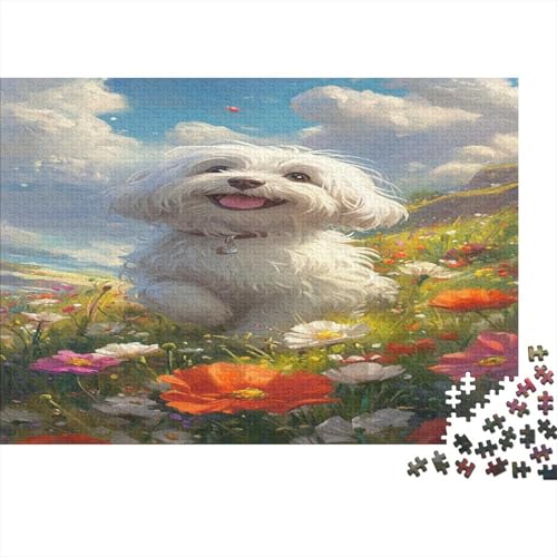 Bichon Frise Puzzle 1000 Teile Erwachsener Kniffel Spaß Für Die Ganze Familie - Abwechslungsreiche 1000 Puzzleteilige Motive Puzzle Erwachsene, Puzzel 1000pcs (75x50cm) von BIDLEAHDV