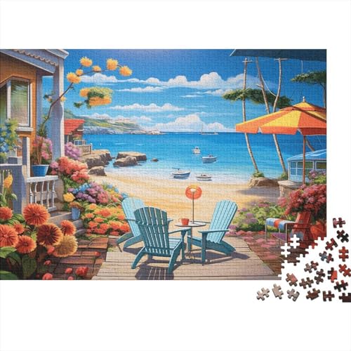 Blick auf das Mittelmeer 1000 Teile,Impossible Puzzle,Geschicklichkeitsspiel Für Die Ganze Familie, Erwachsenen Puzzlespiel Puzzel 1000pcs (75x50cm) von BIDLEAHDV