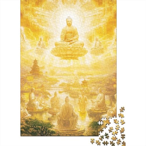 Buddha Puzzle 1000 Teile Schwer Puzzle Spielzeug Lernspiel Impossible Herausforderung Spielzeug Für Erwachsene Und Kinder in Bewährter 1000pcs (75x50cm) von BIDLEAHDV