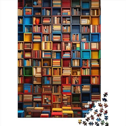 Bücherregale Puzzle 1000 Teile Schwer Puzzle Spielzeug Lernspiel Impossible Herausforderungsspielzeug Für Erwachsene Und Kinder Ab 14 Jahren 1000pcs (75x50cm) von BIDLEAHDV