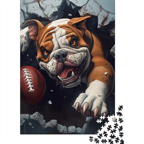 BullHund Puzzles 1000-teilige Schwer Puzzle Spielzeug Lernspiel Impossible Herausforderungsspielzeug Für Erwachsene Kinder 1000pcs (75x50cm) von BIDLEAHDV
