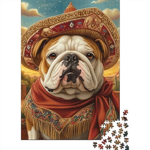 BullHund Puzzles 1000-teilige Schwer Puzzle Spielzeug Lernspiel Impossible Herausforderungsspielzeug Für Erwachsene Und Kinder in Bewährter 1000pcs (75x50cm) von BIDLEAHDV