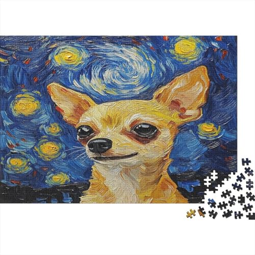 Chihuahua 1000 Stück Puzzles Für Erwachsene Teenager Stress Abbauen Familien-Puzzlespiel 1000-teiliges Puzzle Kinder Lernspiel Spielzeug Geschenk Puzzel 1000pcs (75x50cm) von BIDLEAHDV