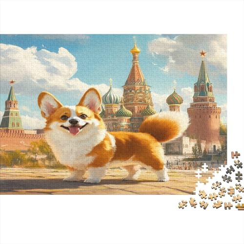 Corgi 1000 Teile,Impossible Puzzle,Geschicklichkeitsspiel Für Die Ganze Familie, Erwachsenen Puzzlespiel Puzzel 1000pcs (75x50cm) von BIDLEAHDV